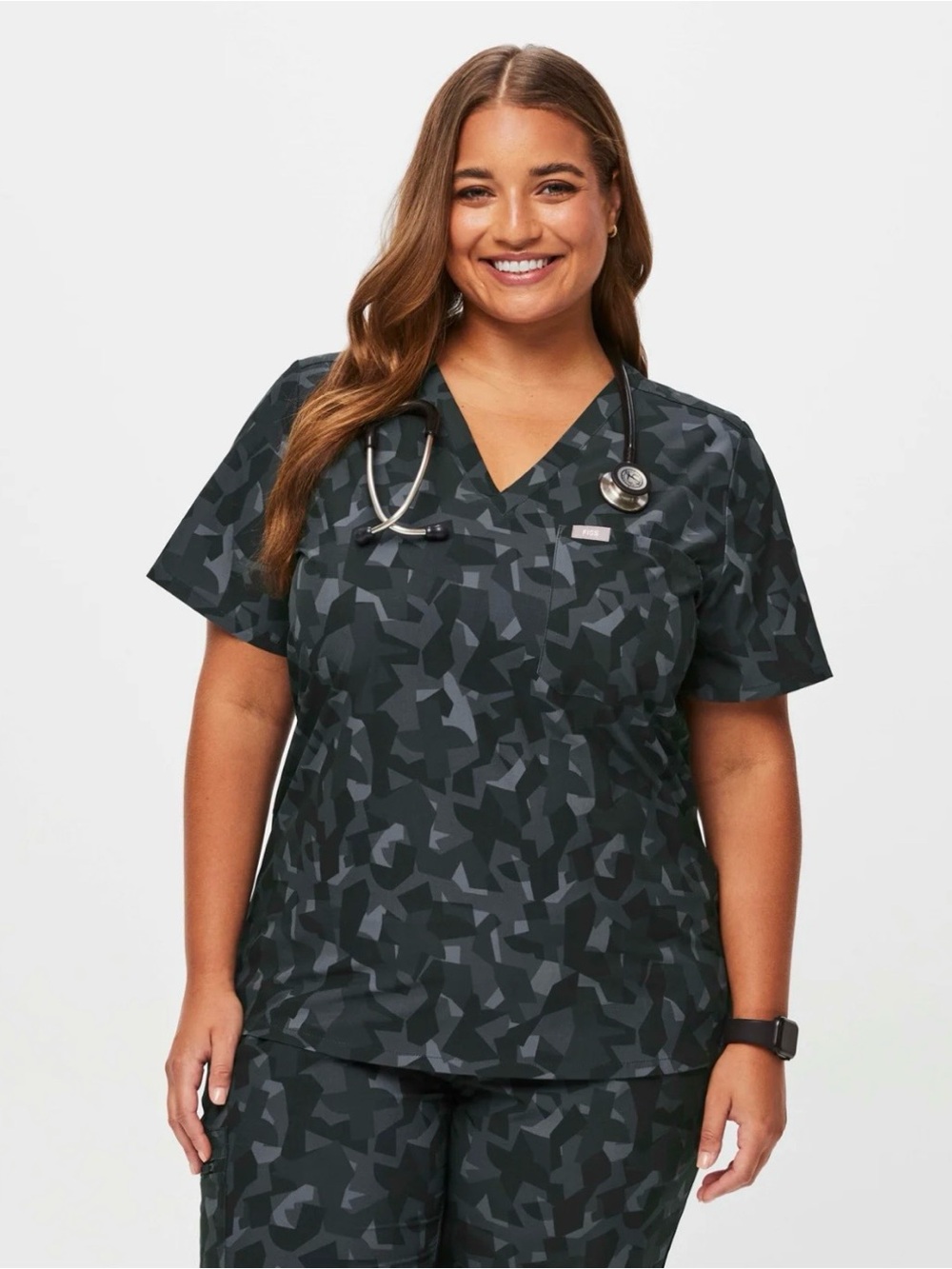 Figs Zamora Pant and Caterina Scrub Top Bonsai Camo Set